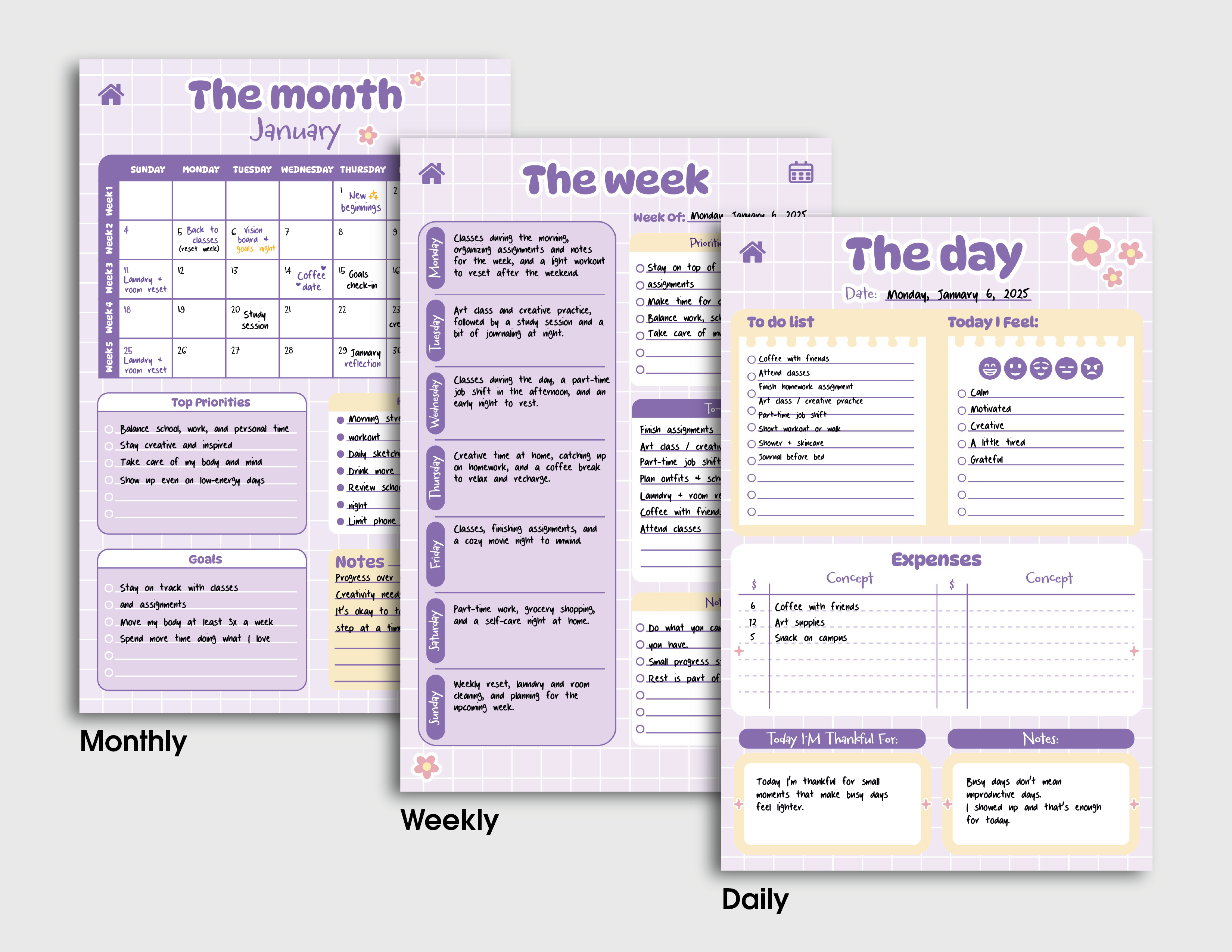 2026 Digital Planner - Playful Purple