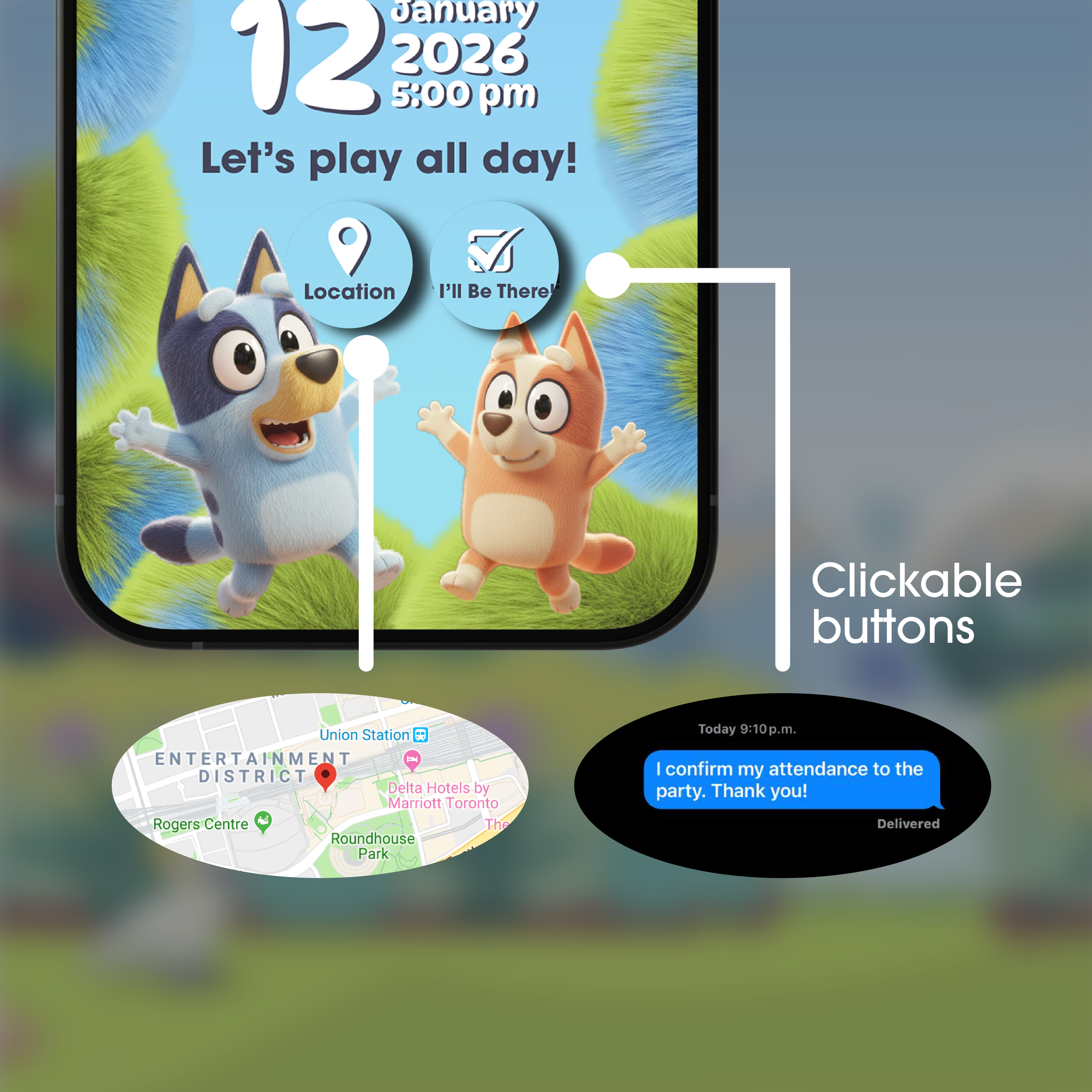 Bluey (inspired) Digital Invitation