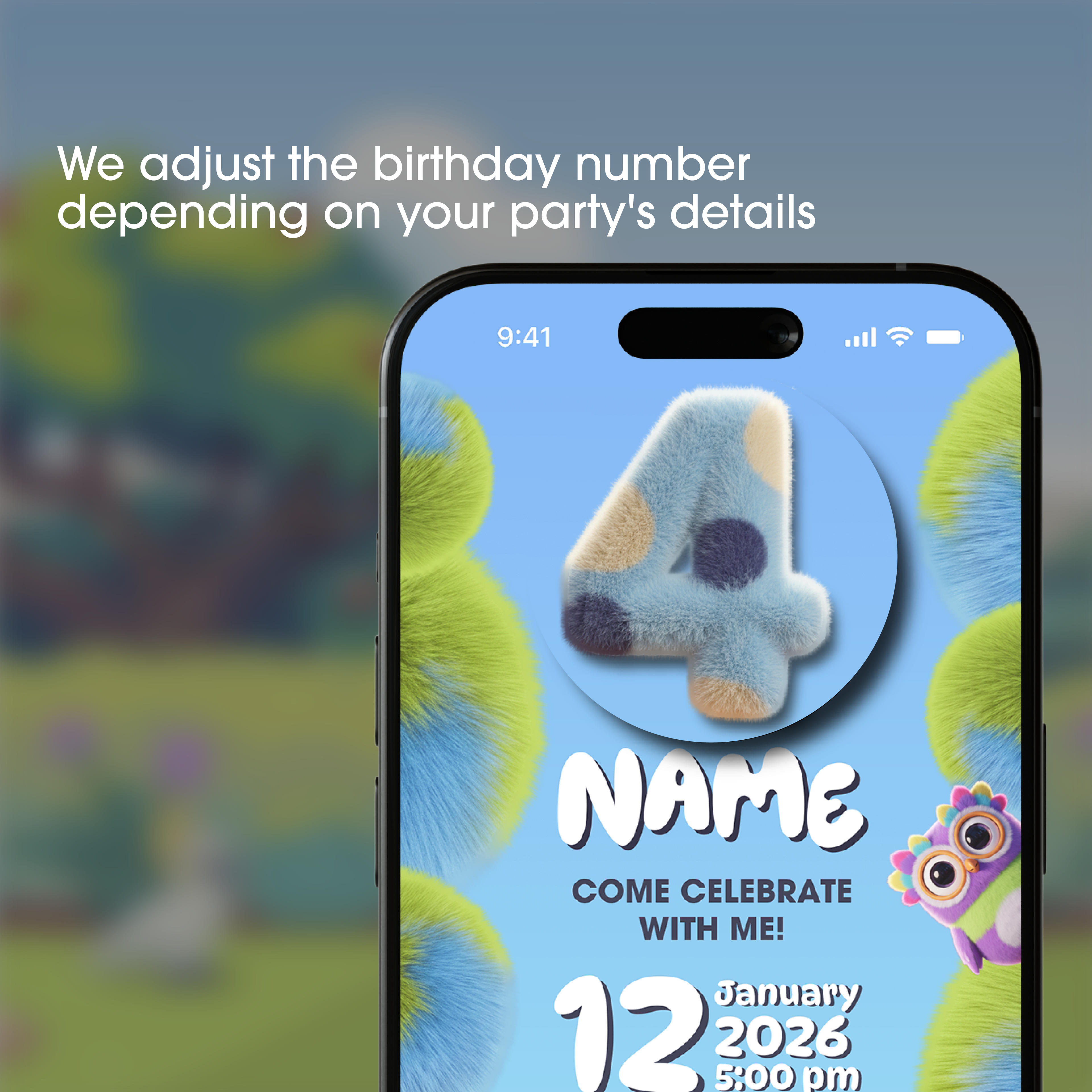 Bluey (inspired) Digital Invitation