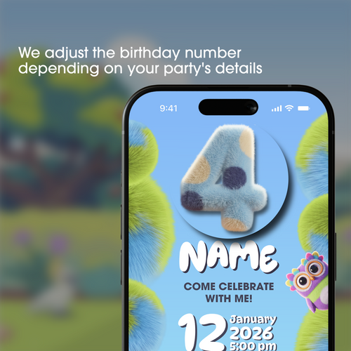 Bluey (inspired) Digital Invitation