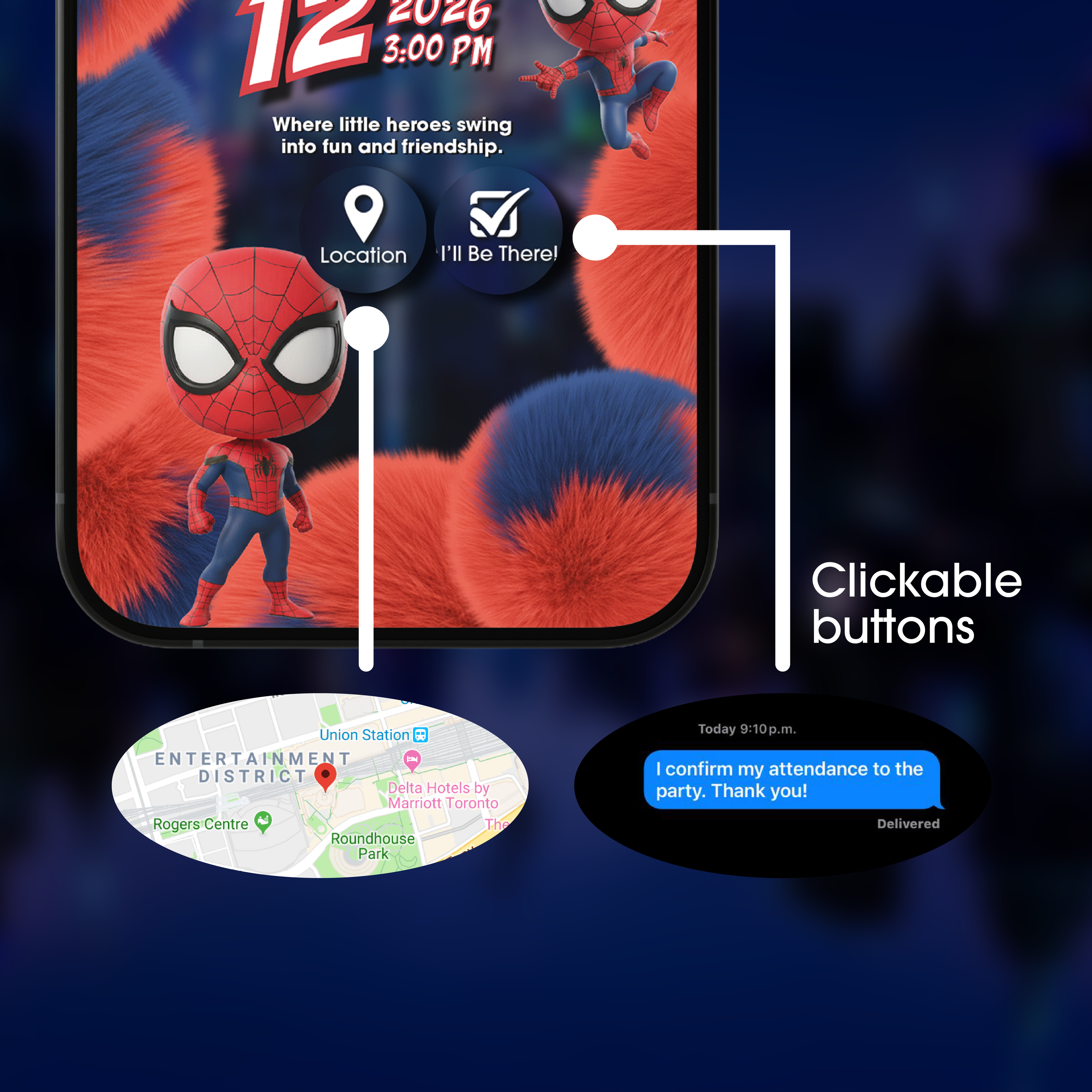 Spiderman (inspired) Digital Invitation